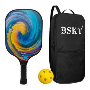 BSKT匹克球拍板碳纤维专业儿童板球全套皮克球板拍pickleball球拍