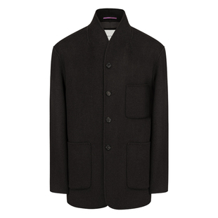 【双面纯羊毛 男女同款】CULTUM加厚850克重磅手缝连身短大衣外套