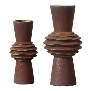 诚艺侘寂高级感小众艺术中古风摆件家居客厅玄关酒柜壁龛软装饰品