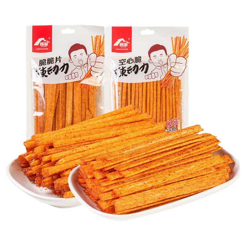 辣条脆片空心脆老式辣棒小吃零食