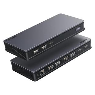 绿联三屏异显桌面拓展坞typec转HDMI扩展DP多屏显示displaylink投屏转换USB配件适用MacBookProM4笔记本电脑