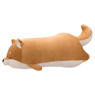 MINISO名创优品柴犬靠枕毛绒公仔趴趴狗床上小狗抱枕玩偶生日礼物