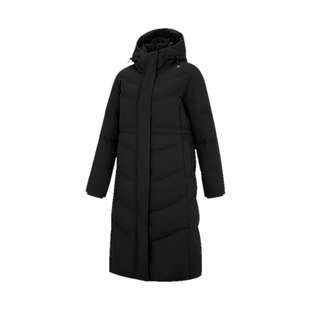 乔丹防泼水长款羽绒服女士2025冬季新款商场同款抗静电光蓄热保暖