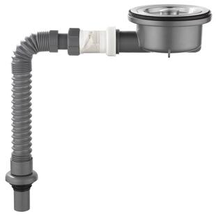 厨房下水管配件140下水器大口径防臭套装耐高温高位侧排水省空间