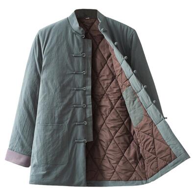 冬季大码棉衣男加大加肥中国风男装中式唐装棉袄盘扣夹棉保暖棉服