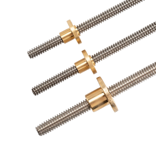 胡盾丝杆T型丝杆T8丝杆步进电机丝杆梯形丝杆T型螺母圆铜法兰螺母