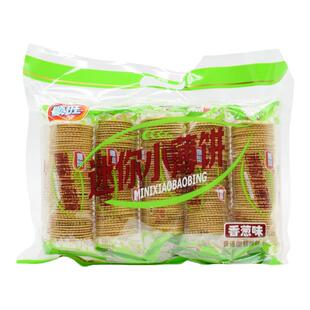 顺旺迷你小薄饼香葱饼干小圆饼薄脆葱油花生饼干零食椰奶味整箱吃