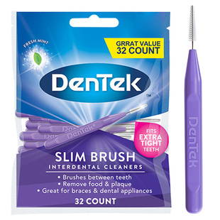 美国进口DenTek德泰克I型牙缝刷超细成人牙齿间隙刷剔牙正畸专用
