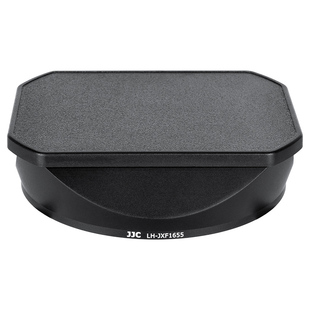 JJC 适用富士XF 16-55mm遮光罩XF16-55 f/2.8 R LM WR镜头 配件 XT5 XS20 XT30II XT4 XS10相机 金属复古方形