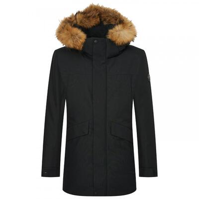 报喜鸟中长款三防毛领派克羽绒服