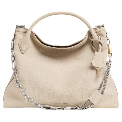 鳄鱼纹大号托特包CHARLES&KEITH