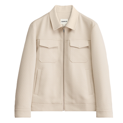 高档定织提花面料秋季牛仔款夹克