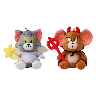 猫和老鼠正版周边毛绒公仔书包挂件天使与魔鬼系列钥匙扣玩偶挂饰