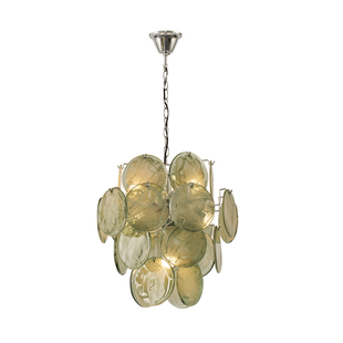 旭呈法式轻奢卧室灯吊灯主灯餐厅灯中古奶油风房间玻璃水晶灯具