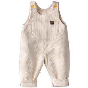 宝宝背带裤灯芯绒冬装衣服男童冬季婴儿裤子洋气女宝童装女童秋冬