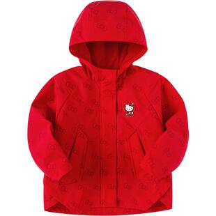 【Hellokitty】巴拉巴拉女童外套宝宝红色风衣春秋款儿童软壳户外