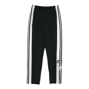 阿迪达斯  Adidas 三叶草 黑白 侧开 排扣 阔腿裤 女长裤  GN2807