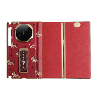 复古小马三折叠腕带支架适用华为MateXTS手机壳新款磁吸中轴保护XT非凡大师mate马年新年本命年红色防摔高级