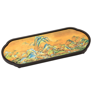 中式家用吸水茶托盘小型茶盘功夫茶具长方形干泡茶台茶海轻奢高档