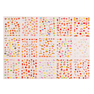 新年儿童指甲贴女孩春节卡通美甲贴纸宝宝过年贴画小孩背胶防水贴