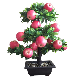 仿真假花客厅餐桌花束插花瓶乔迁开业超市塑料花苹果树水果装饰