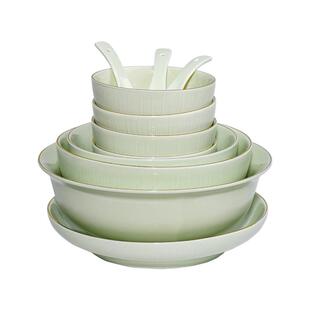 单件晋宝源青瑶陶瓷碗盘餐具家用轻奢碗碟乔迁餐具耐磨餐盘盘子