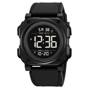 时刻美电子手表男款运动防水学生电子表多功能简约大屏幕夜光闹钟