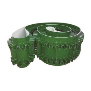 绿色裙边带PVC工业皮带挡边带 挡板输送带白色食品级传送带