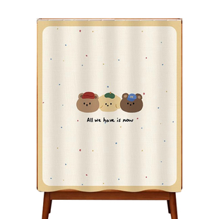 无门柜子遮挡帘衣柜门帘滑轨免打孔书柜鞋架防尘帘魔术贴遮丑帘子