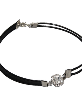 rc暗黑冷淡原创皮革双层叠戴项链