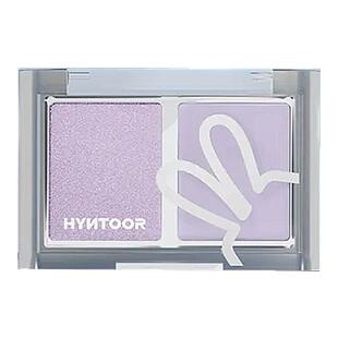 冷感烟熏美学！HYNTOOR黑兔降温双色眼影盘珠哑光爆闪黑蓝紫色