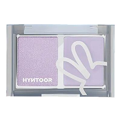 冷感烟熏美学！HYNTOOR黑兔降温双色眼影盘珠哑光爆闪黑蓝紫色