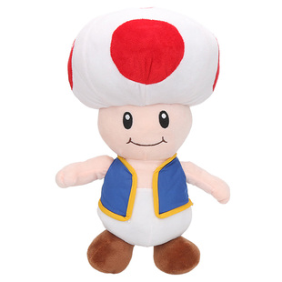 超级玛丽马里奥蘑菇人奇奥比4色站姿三款尺寸毛绒公仔挂件
