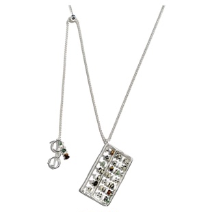 吴昕同款账房先生算盘吊坠项链女小众气质百搭高级感锁骨链毛衣链