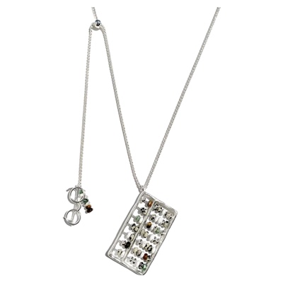 吴昕同款账房先生算盘吊坠项链女