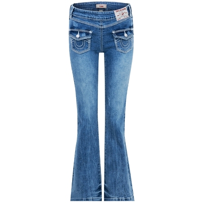 TrueReligion2024秋季新品女士微喇休闲牛仔裤子