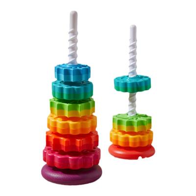 网红款彩虹转转叠叠乐早教积木