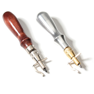 多功能挖槽手工DIY皮革开槽拉沟压线工具木柄修边器 削边器 压边