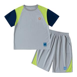 Bluem儿童套装男童运动篮球服夏季新款男孩短袖青少年短裤中大童