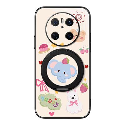 适用华为mate70pro手机壳女款mate60pro+磁吸壳全包新款mate50旋转支架mt40防摔70air肤感mate30卡通可爱小象