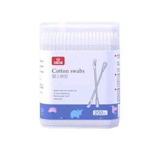 棉签婴儿掏耳宝宝专用挖耳勺新生幼儿童掏耳朵鼻屎棉棒盒装双头