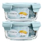 2025新款玻璃饭盒微波炉加热专用碗耐高温家用带盖上班族保鲜盒