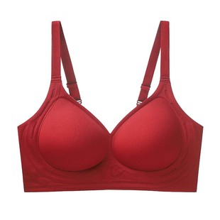 都市丽人本命年红色内衣小胸聚拢结婚新娘内裤袜子套装无痕文胸罩