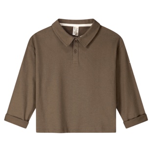 65Z Little荷兰gray label FW25秋冬儿童polo领上衣长裤羊毛开衫