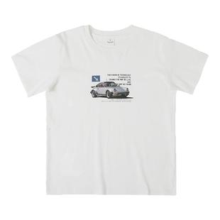 CountryMoment 280G弹力棉美式趣味汽车印花修身短袖T恤Cleanfit