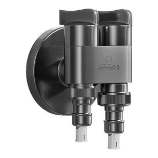 潜水艇一进二出全铜角阀洗衣机水龙头双出水接头一分二止水三通阀