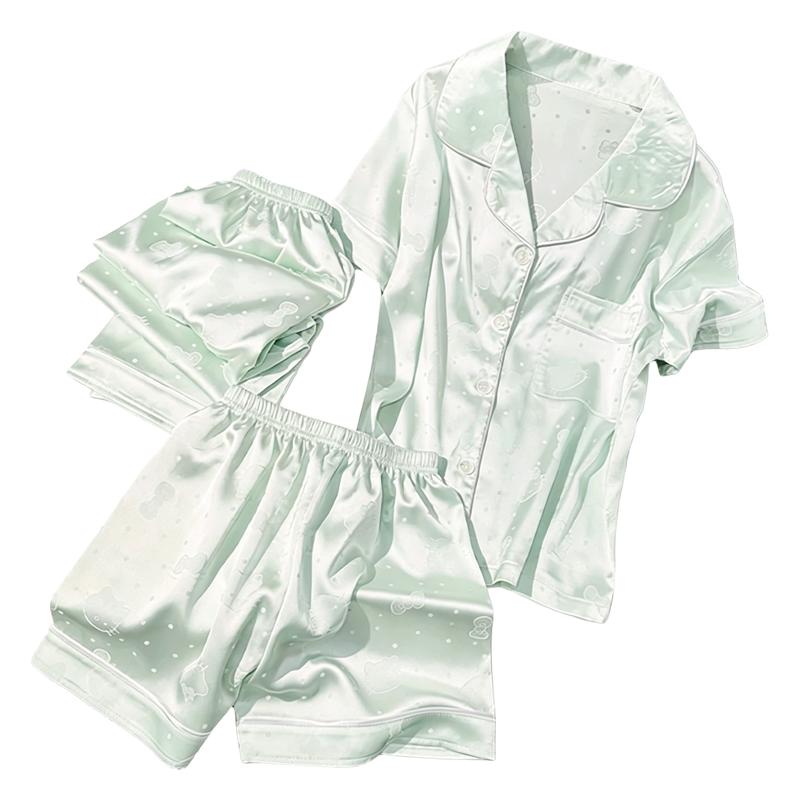 女童夏季冰丝凉感睡衣薄款家居服