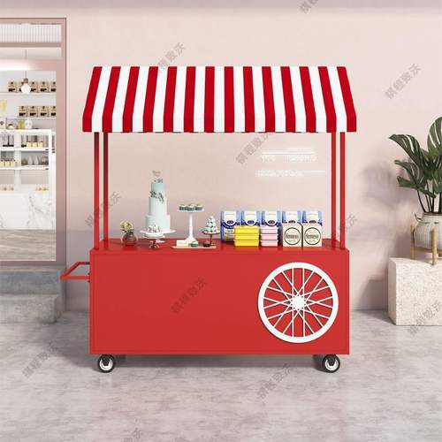 三轮车摆摊户外小推车超市展示架台车移动式手推车流动花车