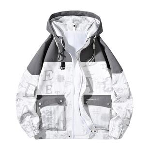 外套男款春秋季潮流工装夹克痞帅气休闲褂子秋冬外衣潮牌冲锋风衣