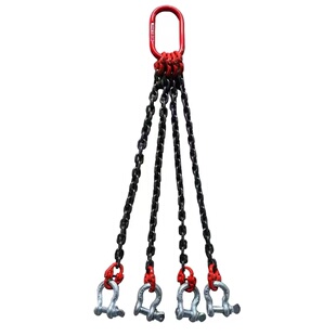 起重链条吊索具四肢双腿吊具G80锰钢链条吊环马蹄扣吊车行车吊钳